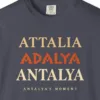Attalia Adalya Antalya Night Tee in Navy, close-up
