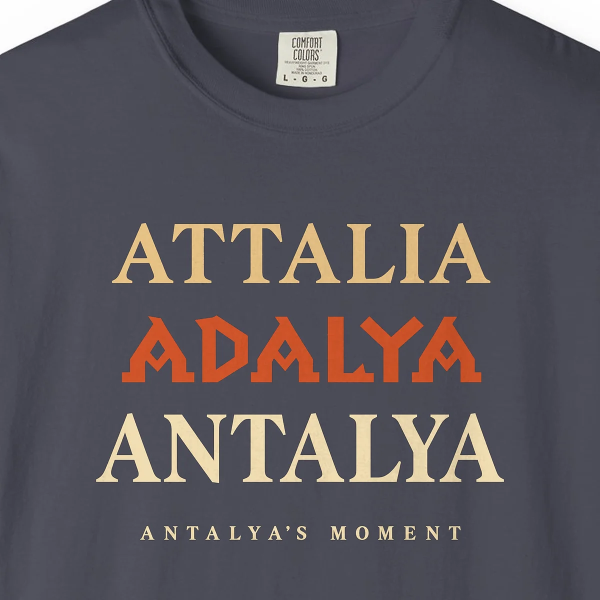 attalia-adalya-antalya-night-tee-navy-chest-v1 Attalia Adalya Antalya Night Tee in Navy, close-up