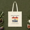 climate-is-not-a-documentary-tote-natural-front-v1 Climate Is Not a Documentary design on a natural canvas tote, laid flat