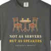 Not as Servers, but as Speakers Night Tee in Pepper, close-up