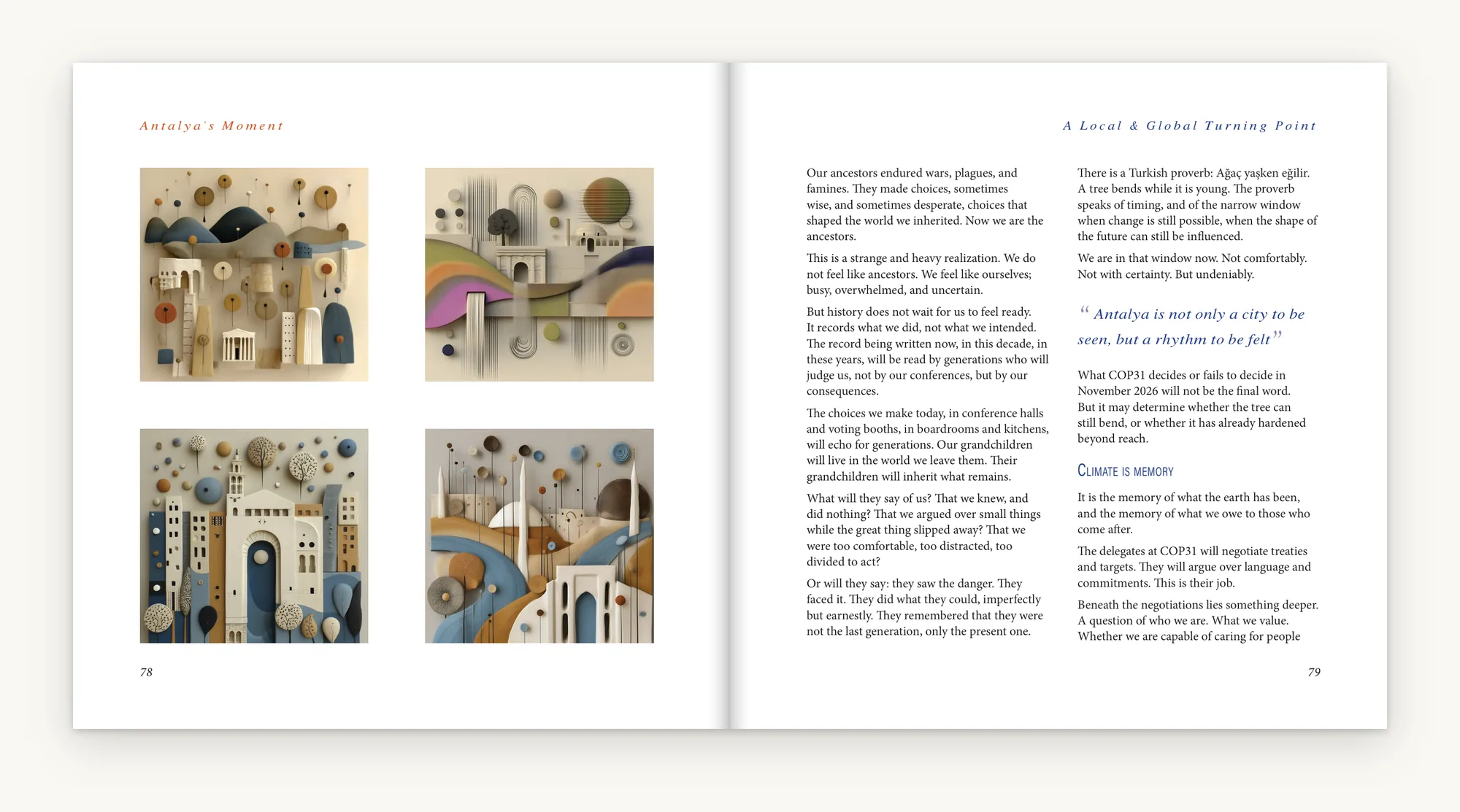 Pages 78 and 79: a grid of plates facing the text of chapter 10