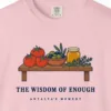 the-wisdom-of-enough-tee-blossom-chest-v1 The Wisdom of Enough Tee in Blossom, close-up
